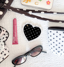 Load image into Gallery viewer, Heart Polka Dots | Pocket Swivel Mirror
