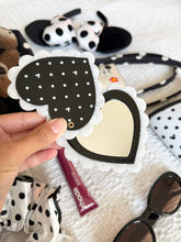 Load image into Gallery viewer, Heart Polka Dots | Pocket Swivel Mirror
